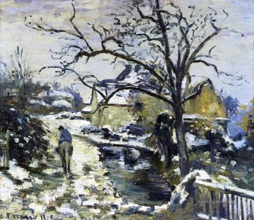 Camille Pissarro Werke - Winter bei Montfoucault 2 1875 Camille Pissarro